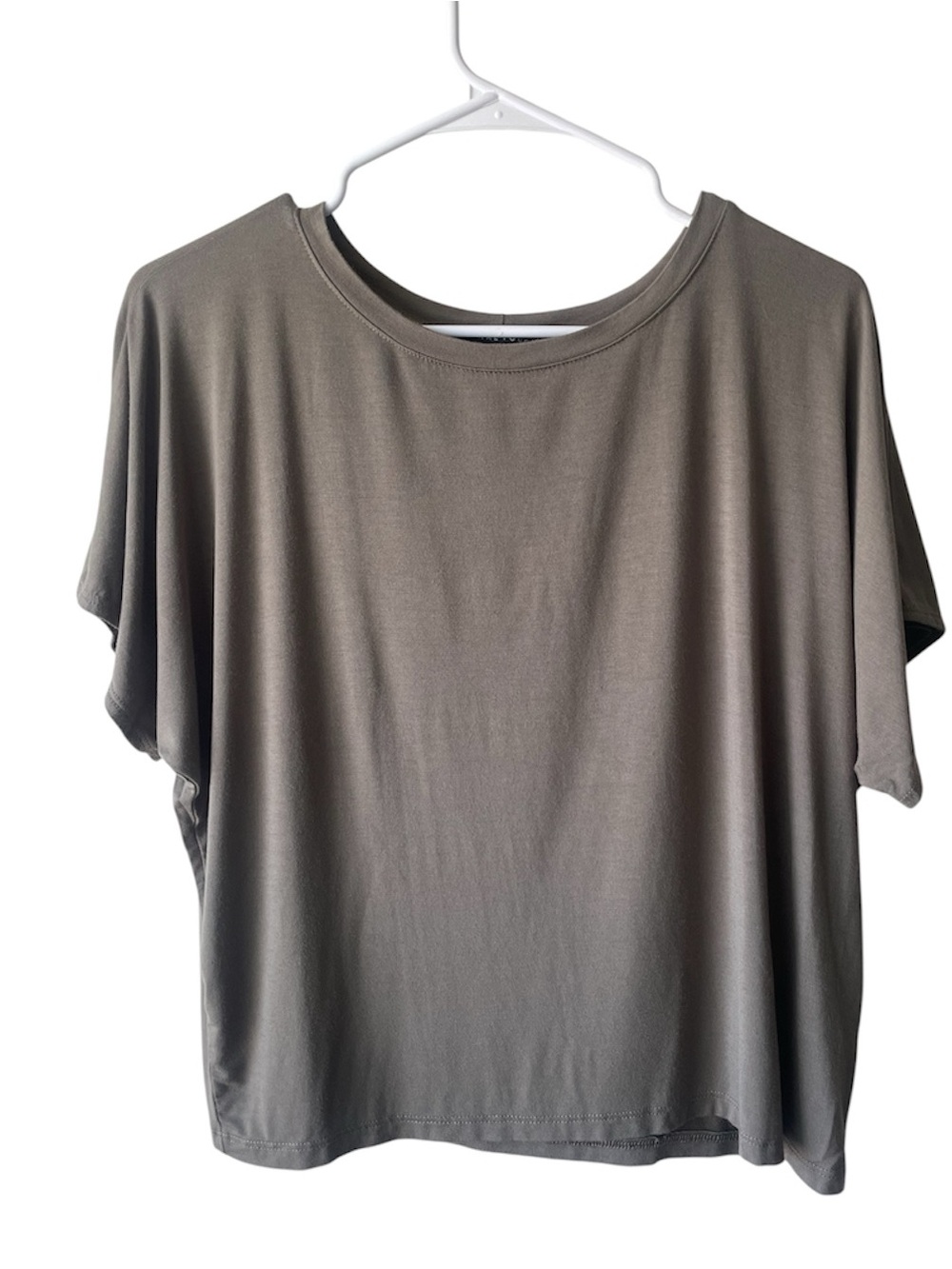 Final Touch Olive Green Relaxed Short-Sleeve Tee